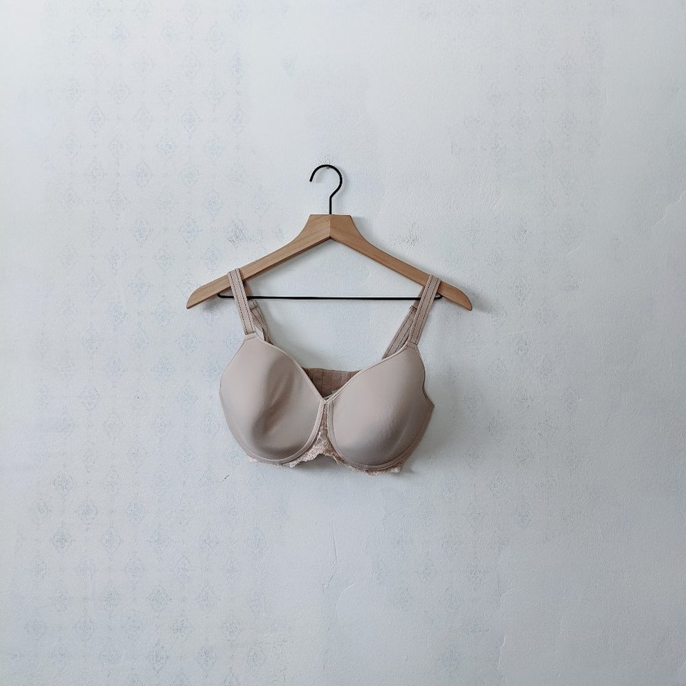 Chantelle 32DDDD Nude Bra with Lace Bottom